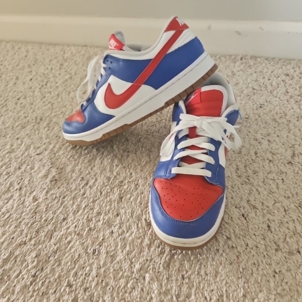 Nike Air Force 1 Low Custom USA White/Red/Royal Verse Phillipians 4:13 Mens 9